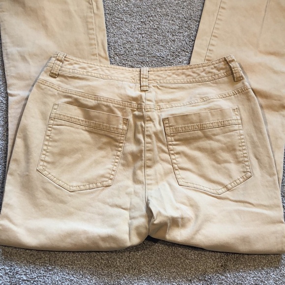 Chicos cotton stretch twill straight leg pant w pockets maize wheat color 0/4 - Picture 4 of 6